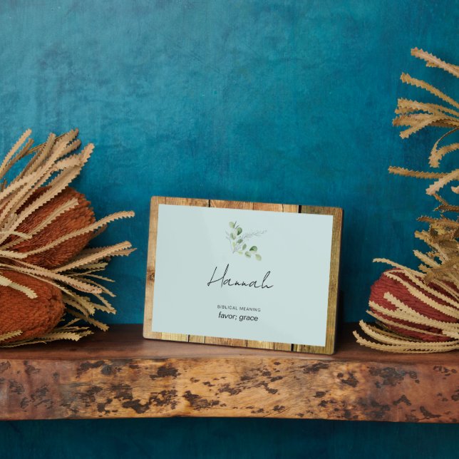 Custom Name Biblical Meaning Plaque (Side)