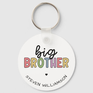 Custom Name Big Brother Cute Personalized Keychain