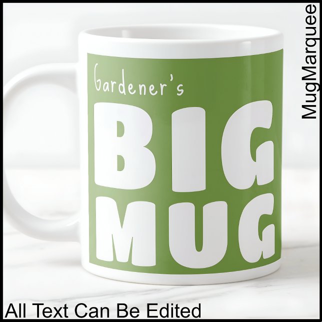 Custom Name Big Mug Green C111 Funny Novelty   (Creator Uploaded)