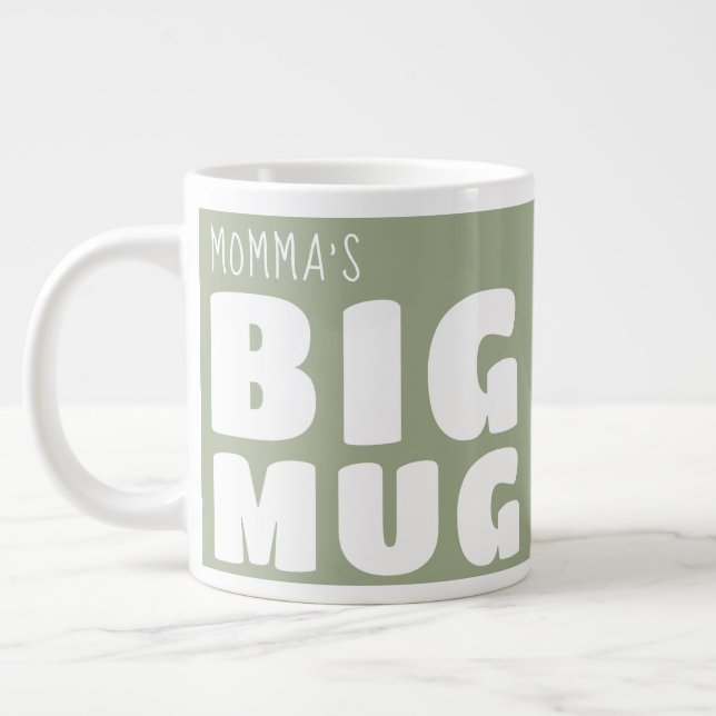 Custom Name Big Mug Pale Green C22 Funny Novelty   (Left)