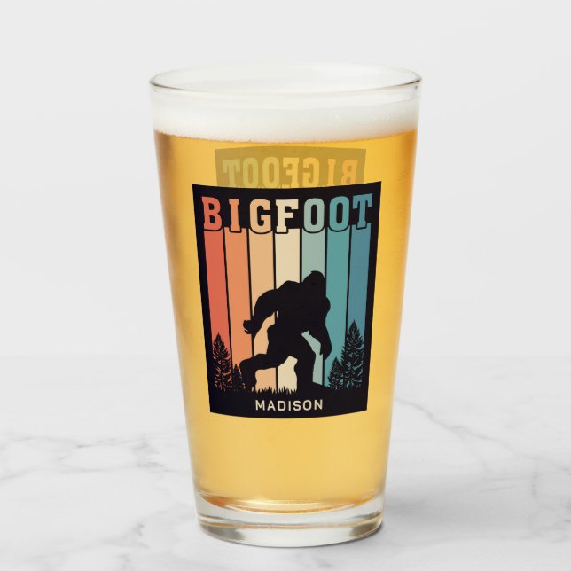 Custom Name Bigfoot Glass (Front Filled)