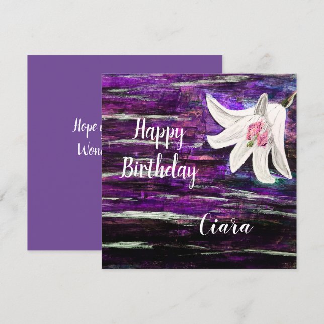 Custom Name Birthday Card (Front/Back)