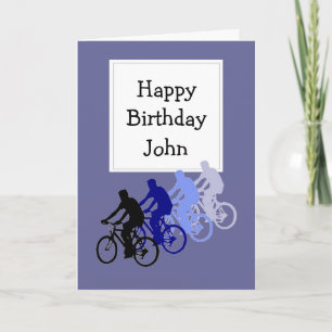 Custom Name Birthday for Bike, Cycle Fan Card