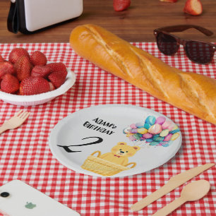 custom name birthday paper plate