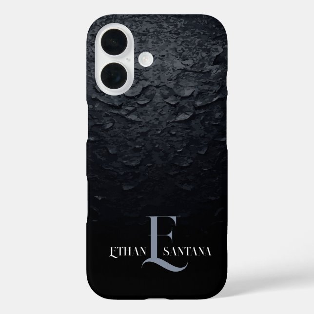 Custom Name Black Gradient Case-Mate iPhone Case (Back)