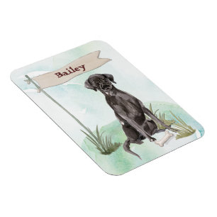 Custom Name Black Lab Pet Dog Magnet