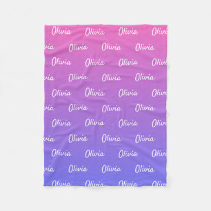 Custom Name Blanket Baby Girls Personalized Gift