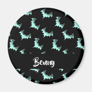 Custom name blue bats magnet