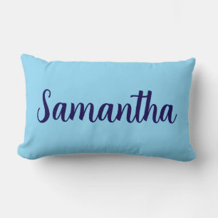 Custom Name blue  – Personalized  Lumbar Pillow