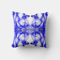 Custom Name Blue Smoke Symmetrical White
