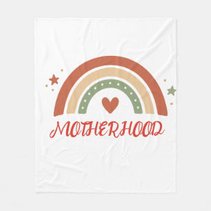 Custom Name Boho Rainbow Baby Blanket Terracotta