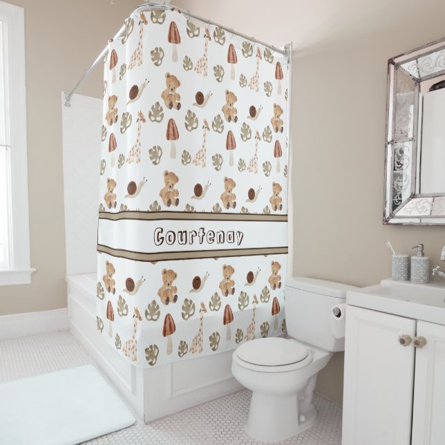 Custom Name Boho Woodland Jungle Animal Pattern (In Situ)