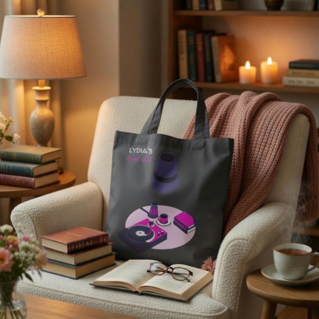 Custom Name Book Club Tote Bag (Creator Uploaded)