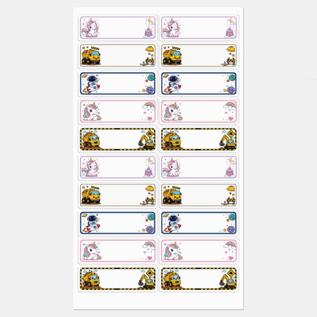 Custom Name Book with Cute Characters (Sheet)