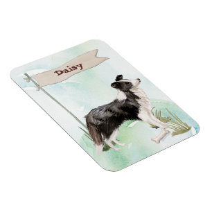 Custom Name Border Collie Pet Dog Magnet