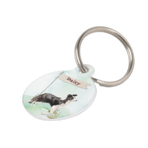 Custom Name Border Collie Pet Dog Tag