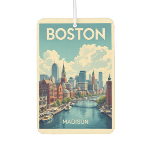 Custom Name Boston Massachusetts Air Freshener