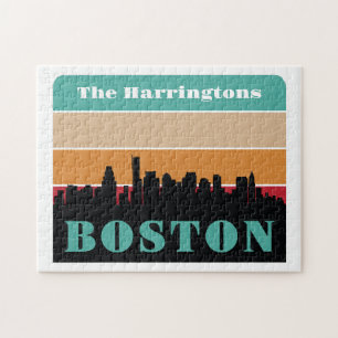 Custom Name Boston Massachusetts Jigsaw Puzzle