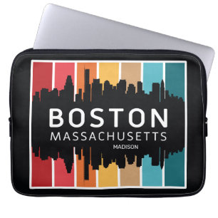 Custom Name Boston Massachusetts Laptop Sleeve