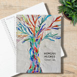 Custom Name Botanical Planner<br><div class="desc">This unique Planner is decorated with a brightly coloured mosaic tree. 
Use the Customize Further option to change the text size,  style,  or colour.
Because we create our artwork you won't find this exact image from other designers.
Original Mosaic © Michele Davies.</div>