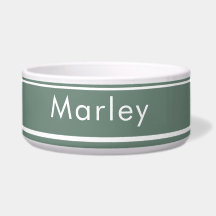 Custom Name Bowl for Dogs - Sage Green