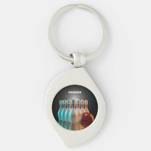Custom Name Bowling Strike Keychain