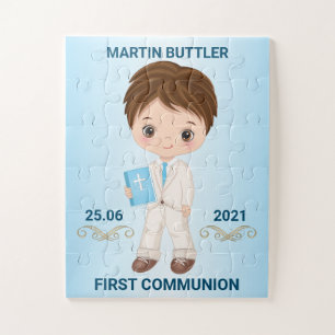 Custom Name Boy First Holy Communion Puzzle