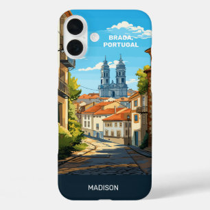 Custom Name Braga Portugal iPhone 16 Plus Case