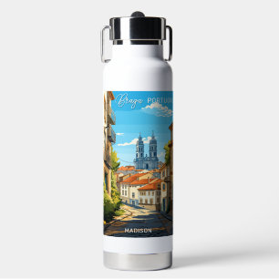 Custom Name Braga Portugal Water Bottle