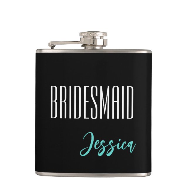 Custom Name Bridesmaid Flask (Front)