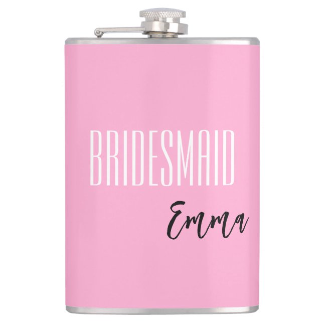 Custom Name Bridesmaid Flask (Front)