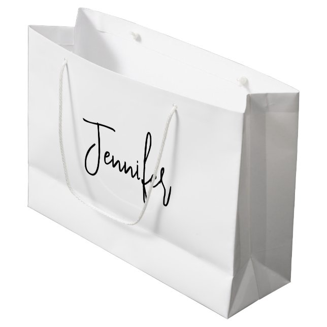 Custom Name Bridesmaid Wedding Bachelorette Party Large Gift Bag (Front Angled)