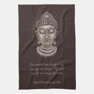 Custom Name Buddha Quote Kitchen Towel