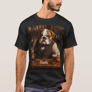 Custom Name Bulldog Bartender T-Shirt