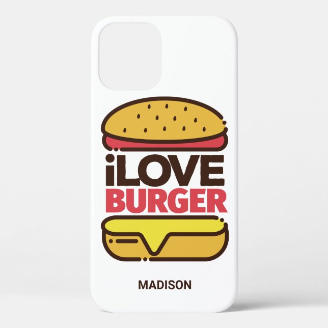 Custom name Burger Lover phone cases (Back)