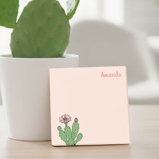 Custom Name Cactus Post-it Notes