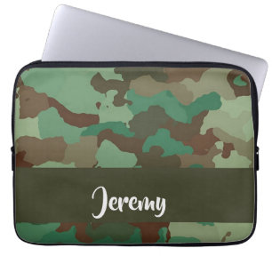 Custom  name camouflage pattern laptop sleeve