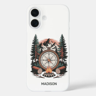 Custom Name Camping iPhone 16 Case