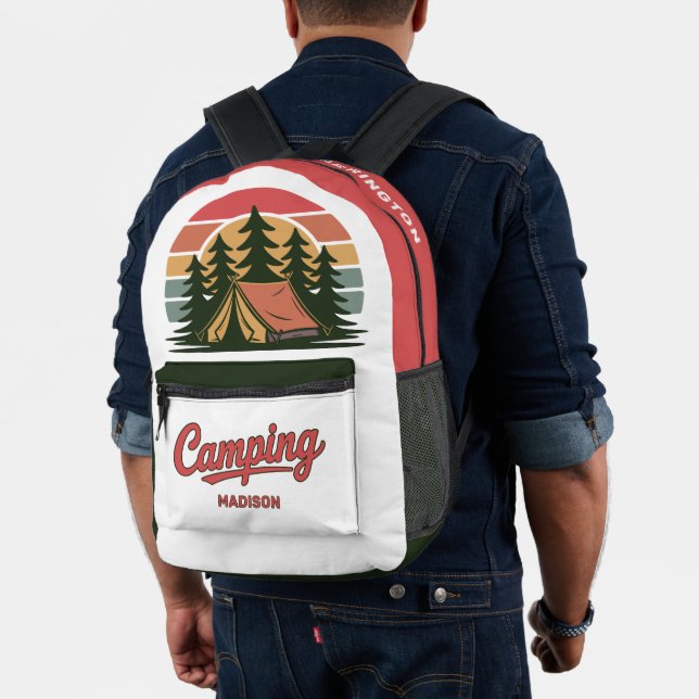 Custom Name Camping Printed Backpack (Insitu (Model))