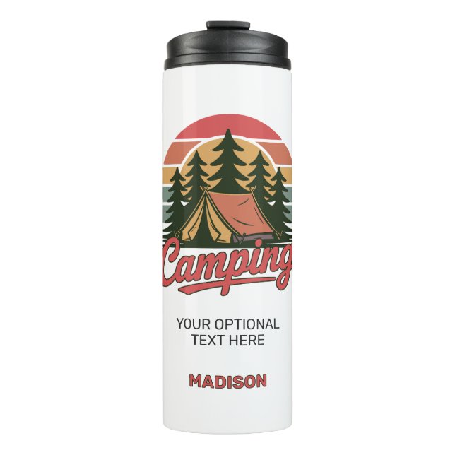 Custom Name Camping Thermal Tumbler (Front)