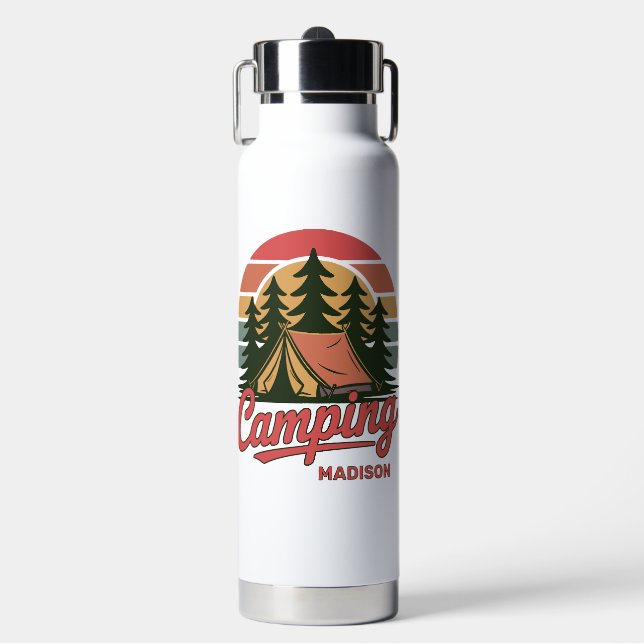 Custom Name Camping Water Bottle (Front)
