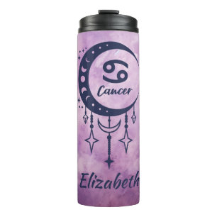 Custom Name Cancer Zodiac Sign Thermal Tumbler