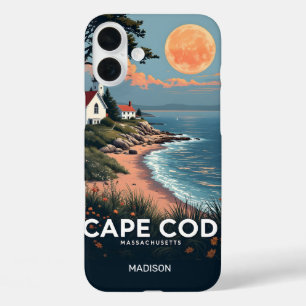 Custom Name Cape Cod Massachusetts iPhone 16 Plus Case