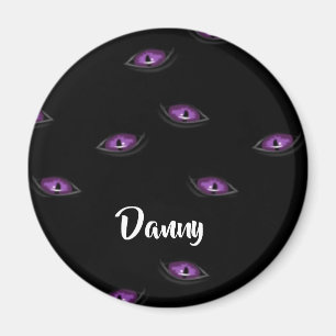 Custom name cat eyes magnet