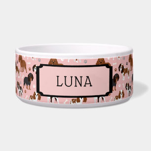 Custom Name Cavalier King Charles Spaniel Bowl
