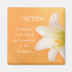 Custom Name, Celebrating RCIA Congratulations Lily Magnet