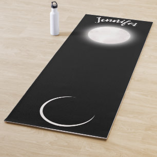 Custom Name Celestial Full moon Crescent moon Yoga Mat