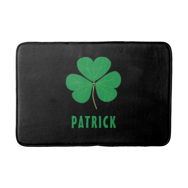 Custom Name Celtic Ireland Shamrock Irish Classic Bath Mat (Front)