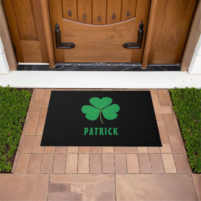 Custom Name Celtic Ireland Shamrock Irish Classic Doormat (Outdoor)
