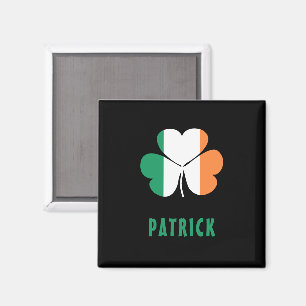 Custom Name Celtic Ireland Shamrock Irish Flag Magnet
